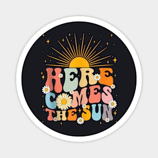 Here Comes The Sun Summer Vacation Beach Family Matching Magnet